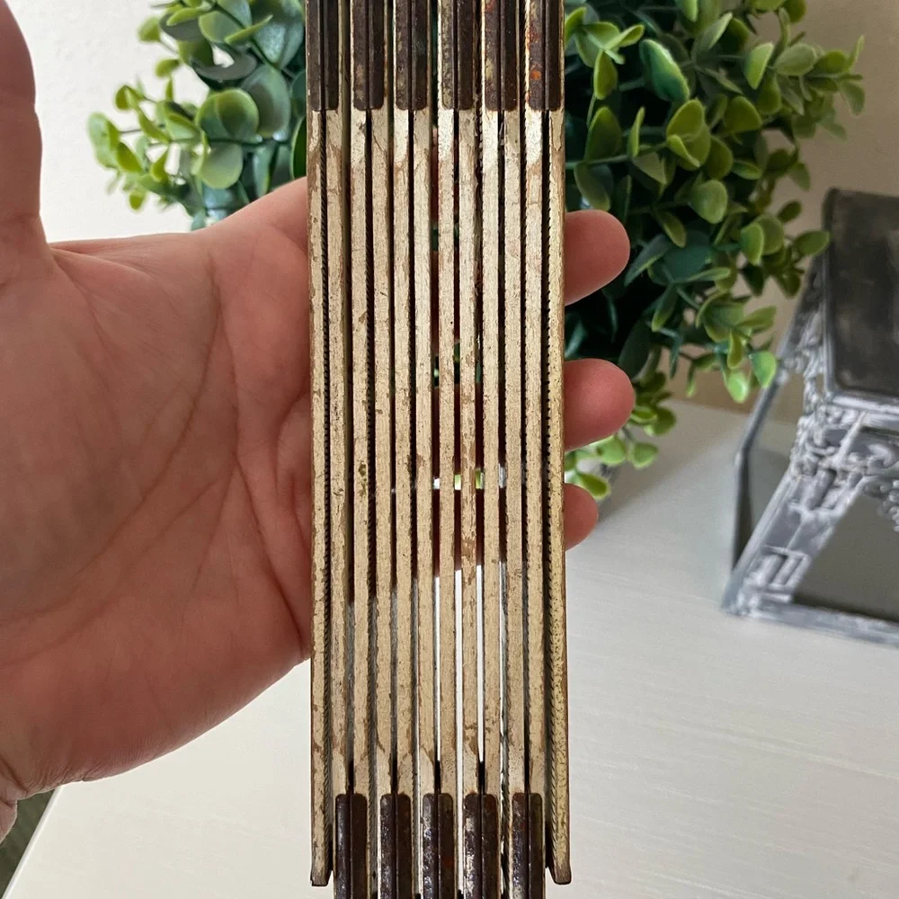 Vintage white Lufkin Folding Ruler RUGGED BRICK MASONS Spacing, # 636 - Picture 6 of 6